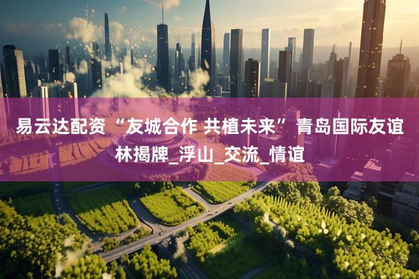 易云达配资 “友城合作 共植未来” 青岛国际友谊林揭牌_浮山_交流_情谊
